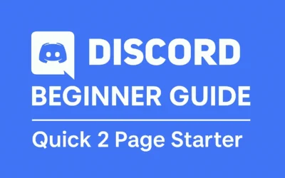 Discord Beginner Guide (Quick 2 Page Starter)